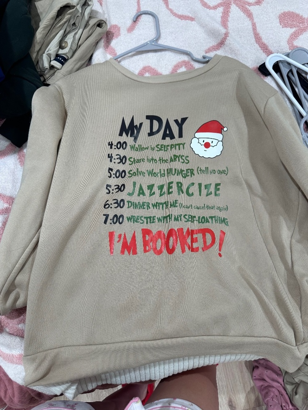 SHEIN Grinch "My Day" Christmas Sweatshirt | Size M